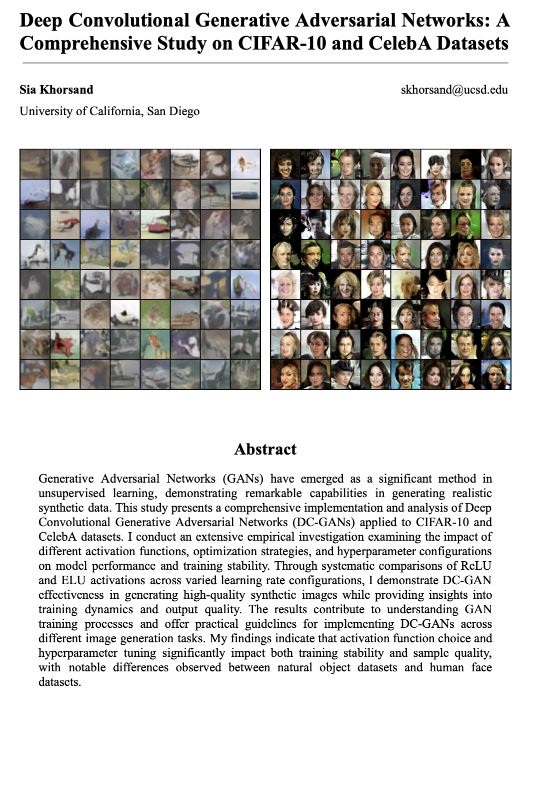 First page of GAN research paper